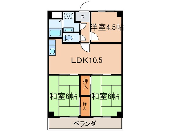 グリーンヒルズ枝光の物件間取画像